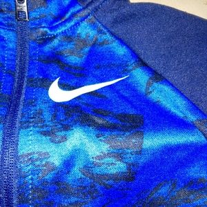 NWTA3 Nike Hoodie Sweathsirt Zip Jacket Infant Baby Boys 18 Months Blue Dri Fit